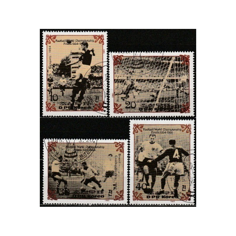 Šiaurės Korėjos pašto ženklai (1985). FIFA Pasaulio taurės 1954-66 m.