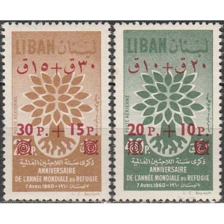 Libano pašto ženklai (1960). Pasauliniai pabėgėlių metai
