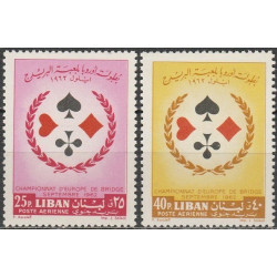 Lebanon stamps (1962) for sale. European Bridge championship