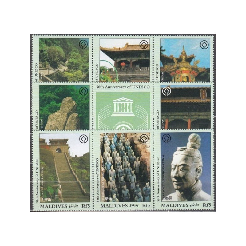 Maldyvų pašto ženklai (1997). Kultūros paveldo paminklai