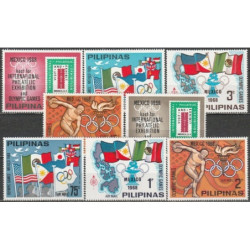 Filipinų pašto ženklai (1968). Meksiko olimpinės žaidynės