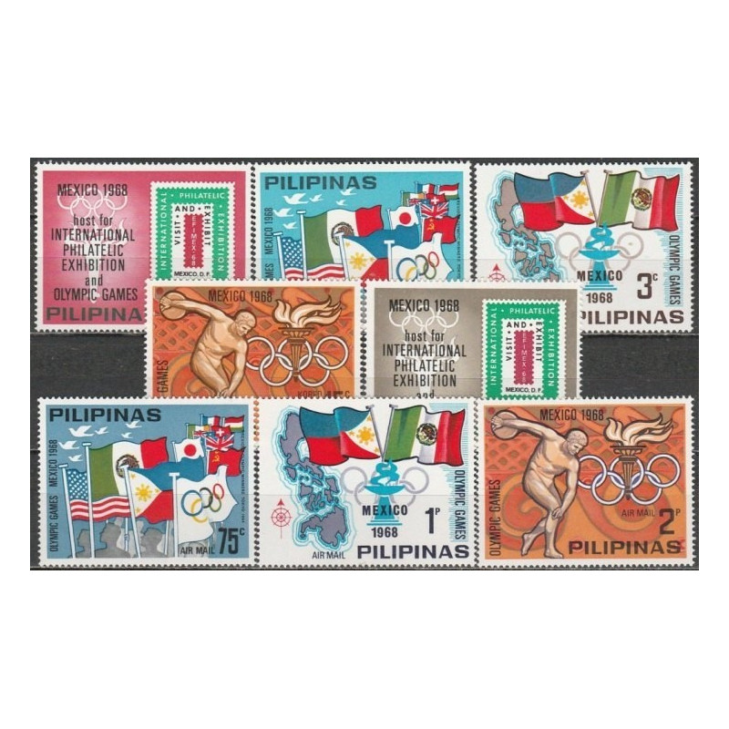 Philippines stamps (1968) for sale. Olympic Games Mexico City