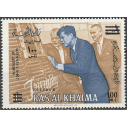 Ras al-Chaimos pašto ženklai (1966). Džonas Fidžeraldas Kenedis