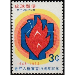 Ryukyu salų pašto ženklai (1963). Žmogaus teisių deklaracija