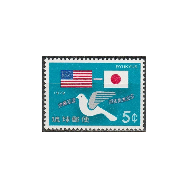 Ryukyu Islands stamps (1972) for sale. Return of Okinawa to Japan