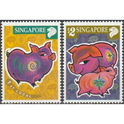 Singapūro pašto ženklai (2007). Kinų astrologija (Kiaulės metai)