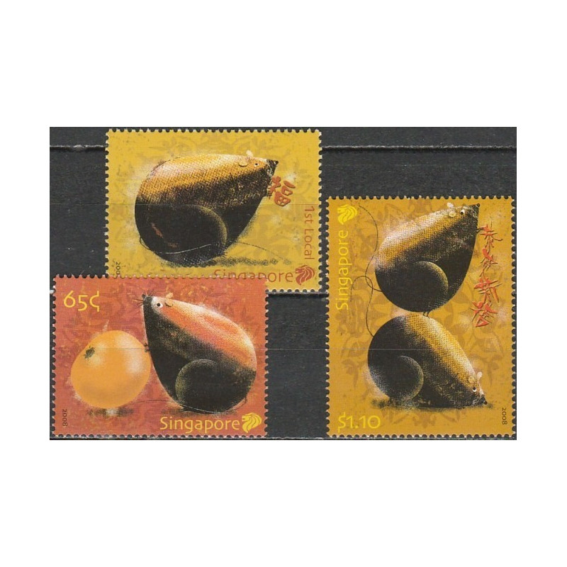 Singapore stamps (2008) for sale. Chinese astrology (Year of the Rat)