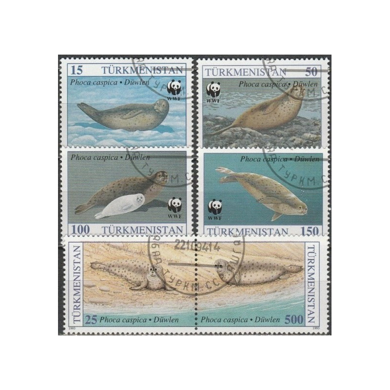 Turkmenistan stamps (1993) for sale. Mammals of Caspian Sea