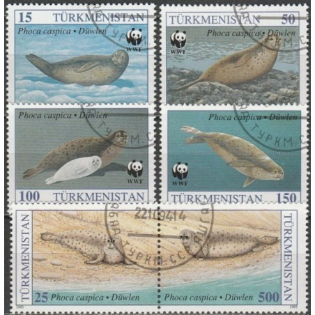 Turkmėnijos pašto ženklai (1993). Kaspijos jūros žinduoliai