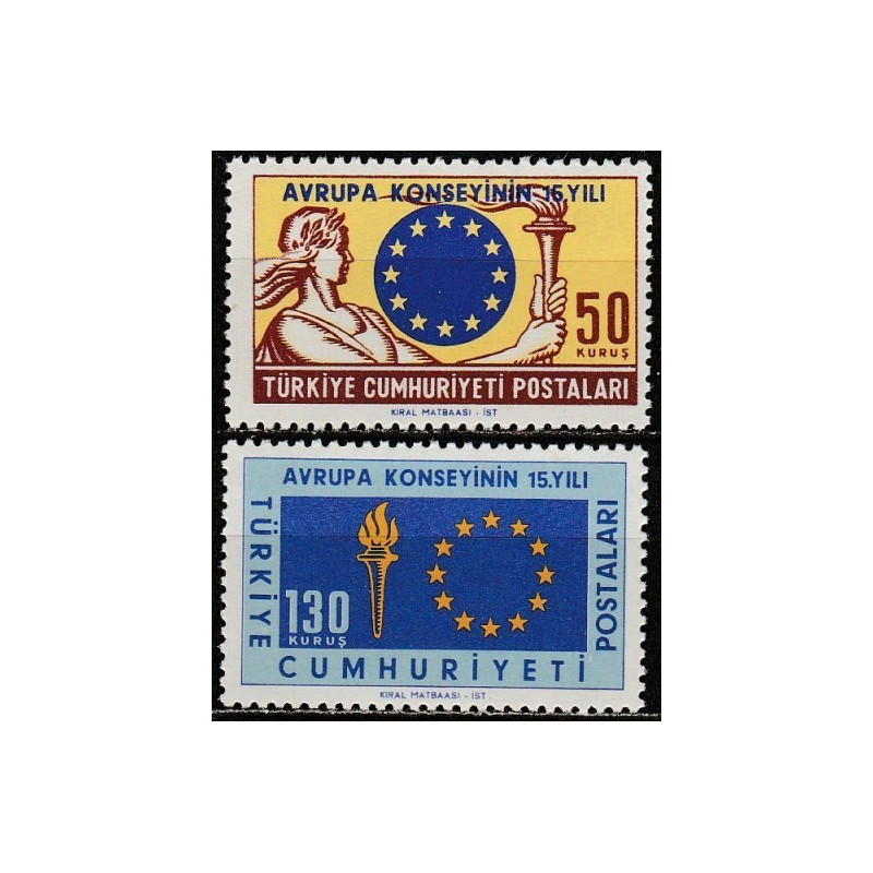 Turkey stamps (1964) for sale. Council of Europe