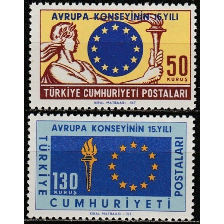 Turkey stamps (1964) for sale. Council of Europe