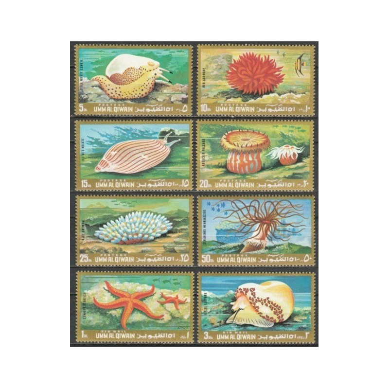 Umm al-Qiwain stamps (1972) for sale. Marine invertebrates