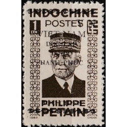 Vietnamas 1945. Nepriklausomybė (perspausdinti Prancūzijos Indokinijos ženklai)