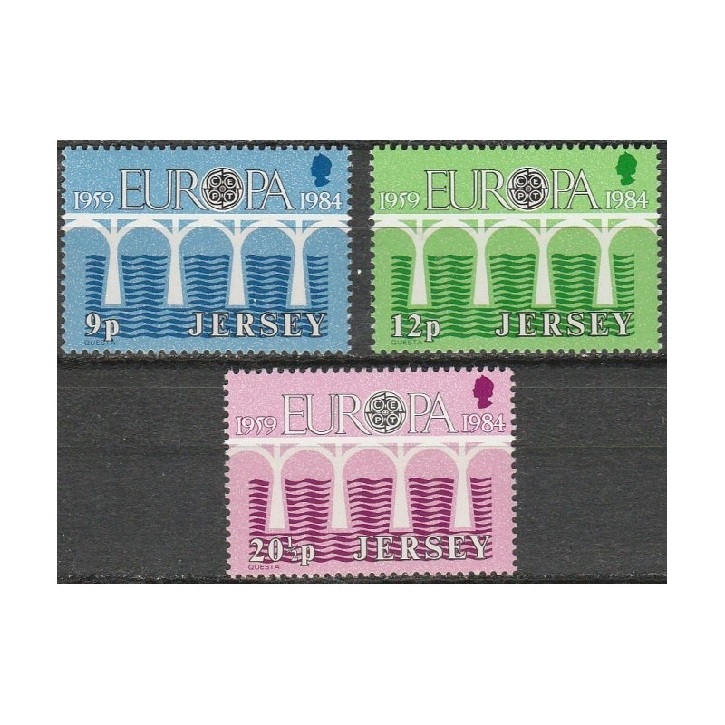 Džersio pašto ženklai (1984). CEPT - 25-eri metai, Stilizuotas tiltas
