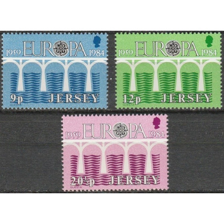 Džersio pašto ženklai (1984). CEPT - 25-eri metai, Stilizuotas tiltas