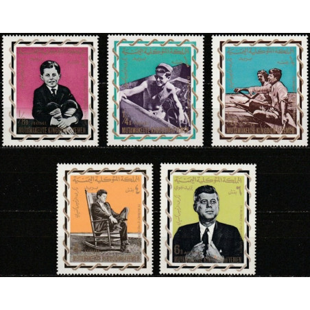Jemeno karalystės pašto ženklai (1965). Džonas Fidžeraldas Kenedis