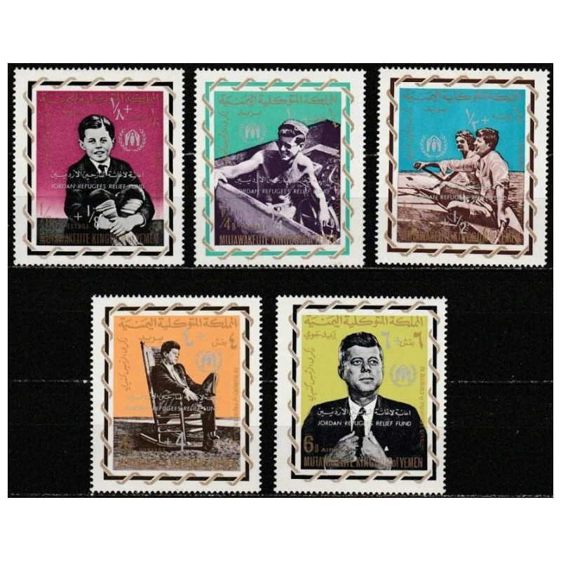 Kingdom of Yemen stamps (1967) for sale. John Fitzgerald Kennedy