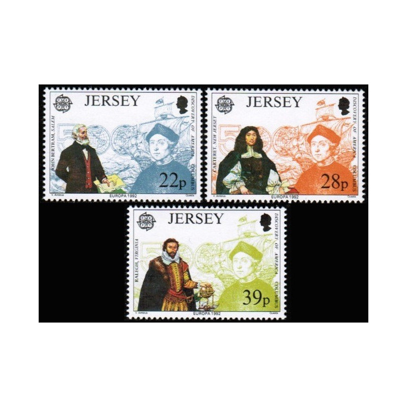 Jersey stamps (1992) for sale. Voyages of Discovery in America