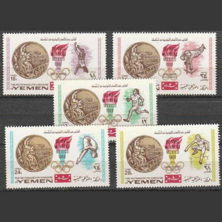 Kingdom of Yemen stamps (1968) for sale. Summer Olympic games