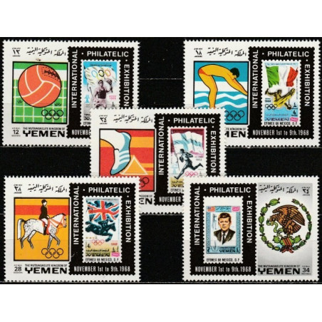 Jemeno karalystės pašto ženklai (1968). Filatelijos paroda EFIMEX