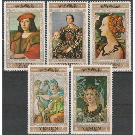 Šiaurės Jemeno pašto ženklai (1967). Florencijos tapytojų paveikslai
