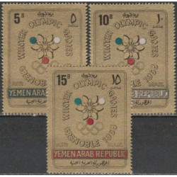 Šiaurės Jemeno pašto ženklai (1967). Grenoblio žiemos olimpinės žaidynės