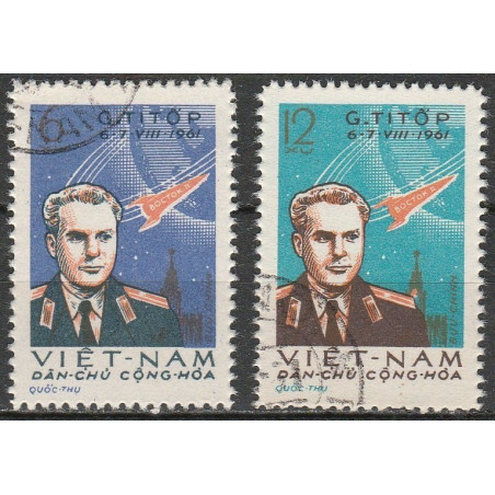 Šiaurės Vietnamo pašto ženklai (1961). Sovietų kosmonautas