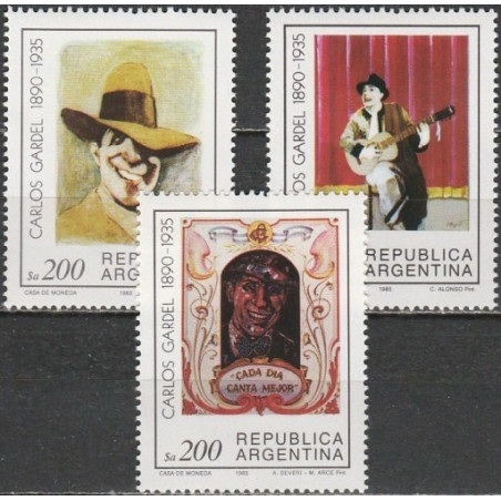 Argentina stamps (1985) for sale. Carlos Gardel (musician)