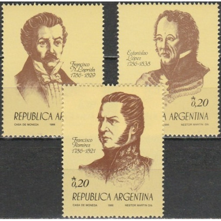 Argentinos pašto ženklai (1986). Žymūs žmonės