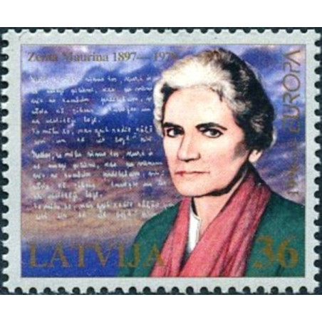Latvijos pašto ženklai (1996). Garsios moterys: rašytoja Z.Maurina