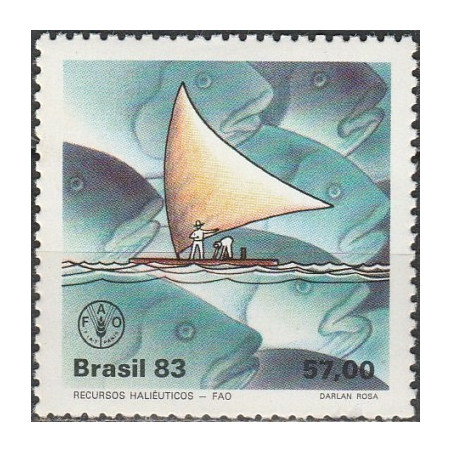 Brazilijos pašto ženklai (1983). Žvejyba, žuvys