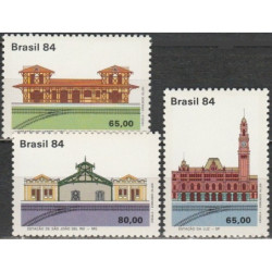 Brazilijos pašto ženklai (1984). Geležinkelio stotys