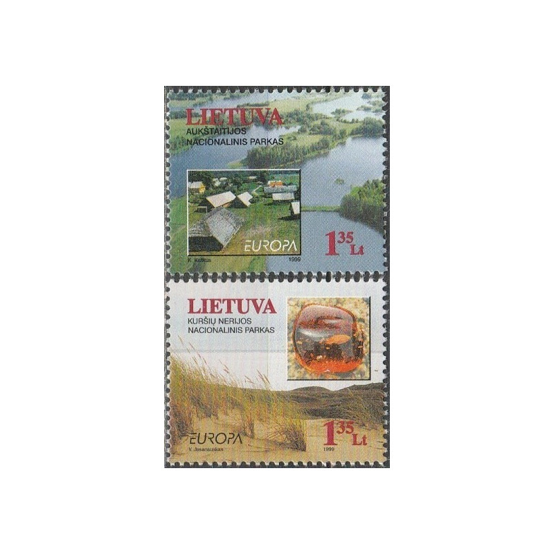 Lietuvos pašto ženklai (1999). Gamtos rezervatai ir draustiniai