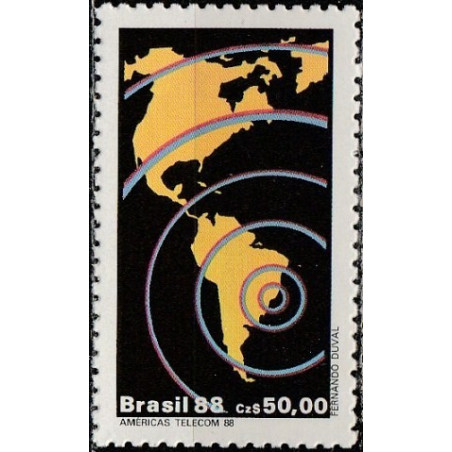 Brazil stamps (1988) for sale. International fair AMERICAS TELECOM
