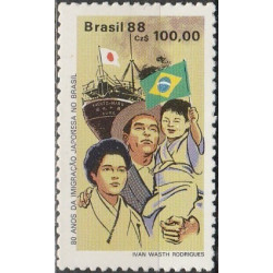 Brazilijos pašto ženklai (1988). Imigrantai iš Japonijos