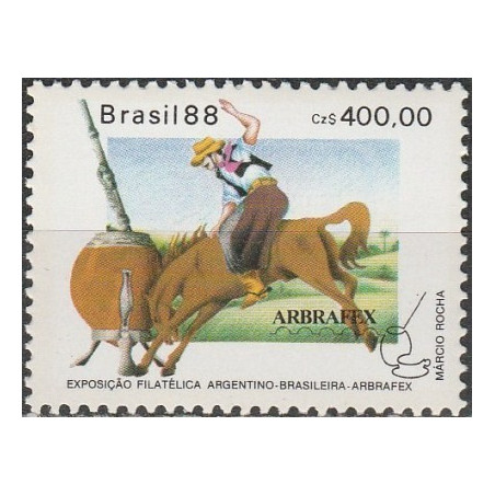 Brazil stamps (1988) for sale. Gaucho on horse
