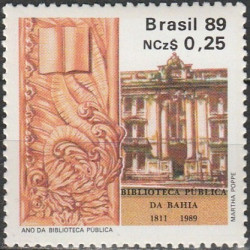 Brazilijos pašto ženklai (1989). Nacionalinė biblioteka