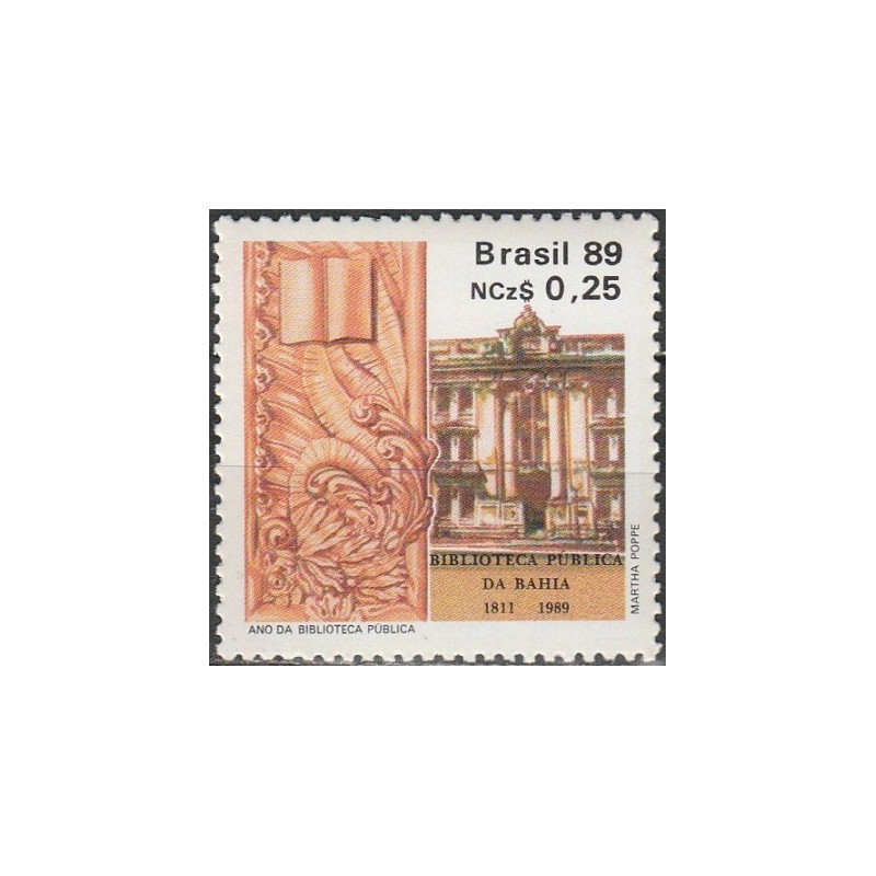 Brazilijos pašto ženklai (1989). Nacionalinė biblioteka