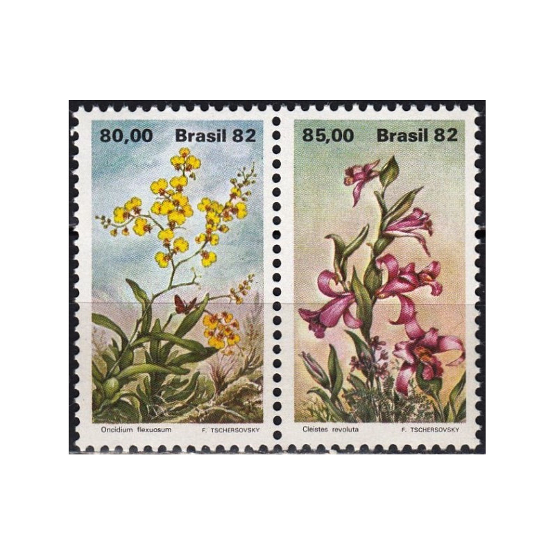 Brazilijos pašto ženklai (1982). Gėlės
