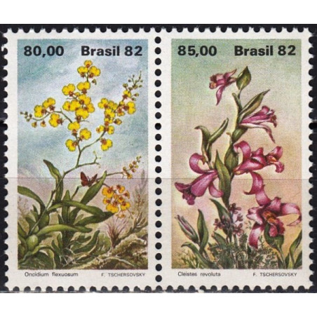 Brazilijos pašto ženklai (1982). Gėlės