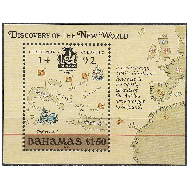 Bahamas stamps (1988) for sale. Discovery of the New World