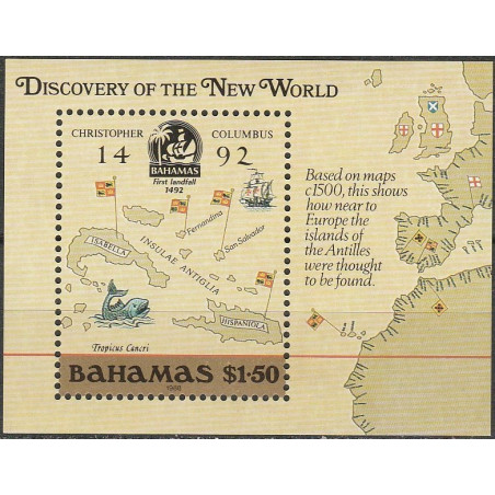 Bahamų pašto ženklai (1988). Amerikos atradimo jubiliejus