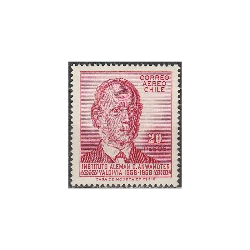 Chile stamps (1959) for sale. German political exile Carl Anwandter