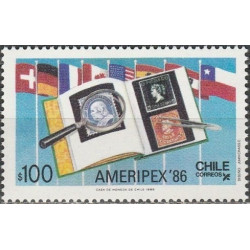 Čilės pašto ženklai (1986). Filatelijos paroda AMERIPEX