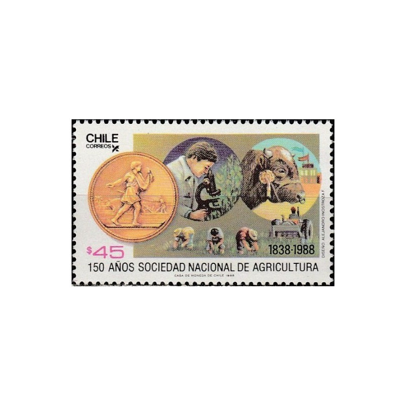 Čilės pašto ženklai (1988). Žemės ūkis, maisto pramonė