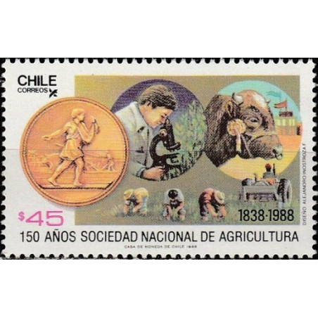 Chile stamps (1988) for sale. Agriculture, food industry