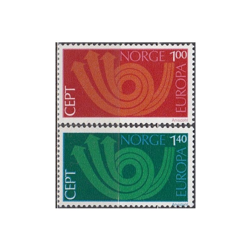 Norvegijos pašto ženklai (1973) - Fantastiškos Europa ženklų kainos‎