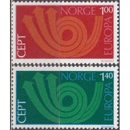 Norvegijos pašto ženklai (1973) - Fantastiškos Europa ženklų kainos‎