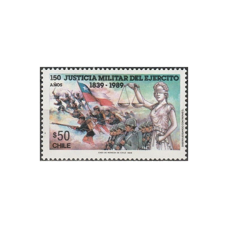 Čilės pašto ženklai (1989). Kariuomenė