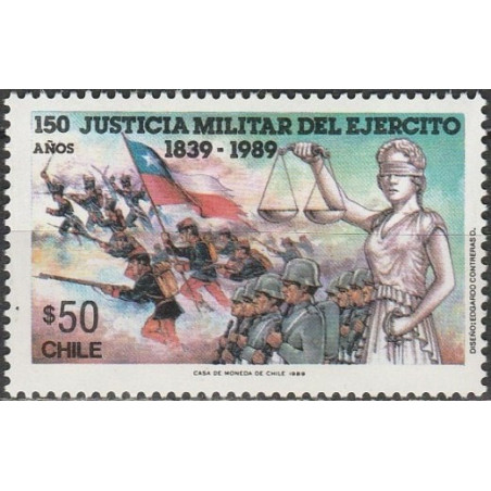 Čilės pašto ženklai (1989). Kariuomenė